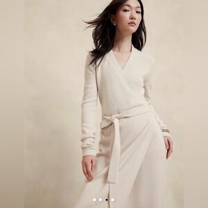 Banana Republic Office Career Wrap Midi Dress NWT XL Boardroom Chic